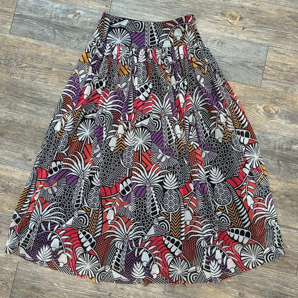 Farm Rio X Anthropologie Tropical Mesh Maxi Skirt XS